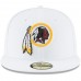 Men's Washington Redskins New Era White Omaha 59FIFTY Fitted Hat 3155946